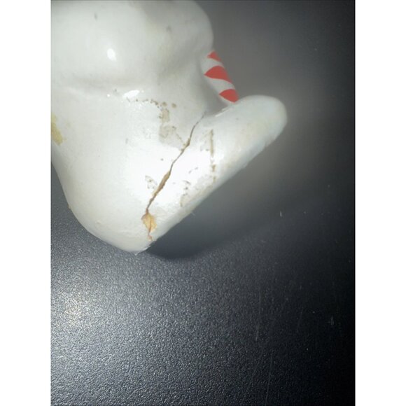 Vintage Snowman Salt and Pepper Shaker (1) Telco GLUED CRACKED BOTTOM BROKE HAT - Picture 2 of 14